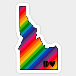 USA States: Idaho (rainbow) Sticker